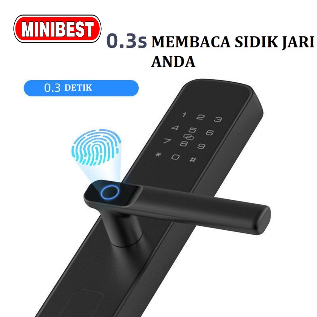 [MB] Handle kunci pintu elektronik Smart Door Lock Cerdas Sandi Sidik Jari