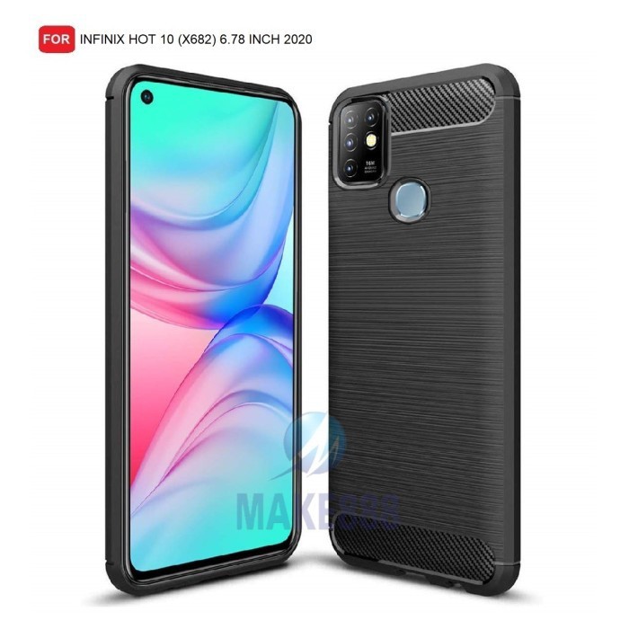 INFINIX HOT 8 HOT 9 HOT 9 PLAY HOT 10 Silicon Carbon Slim Fit Soft Case Premium