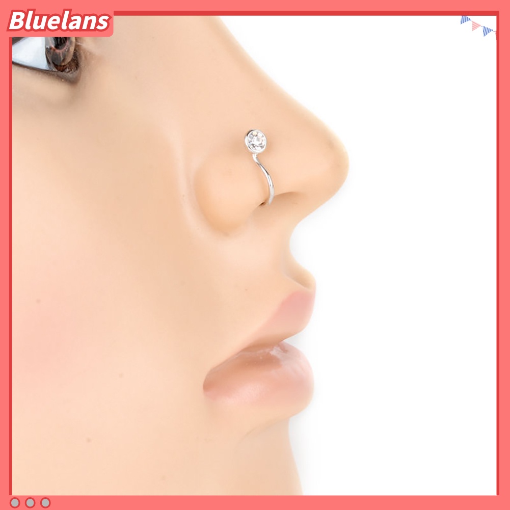 Bluelans Fashion No-piercing Ear Lip Hoop Ring Women Chic Fake Nose Clip Jewelry