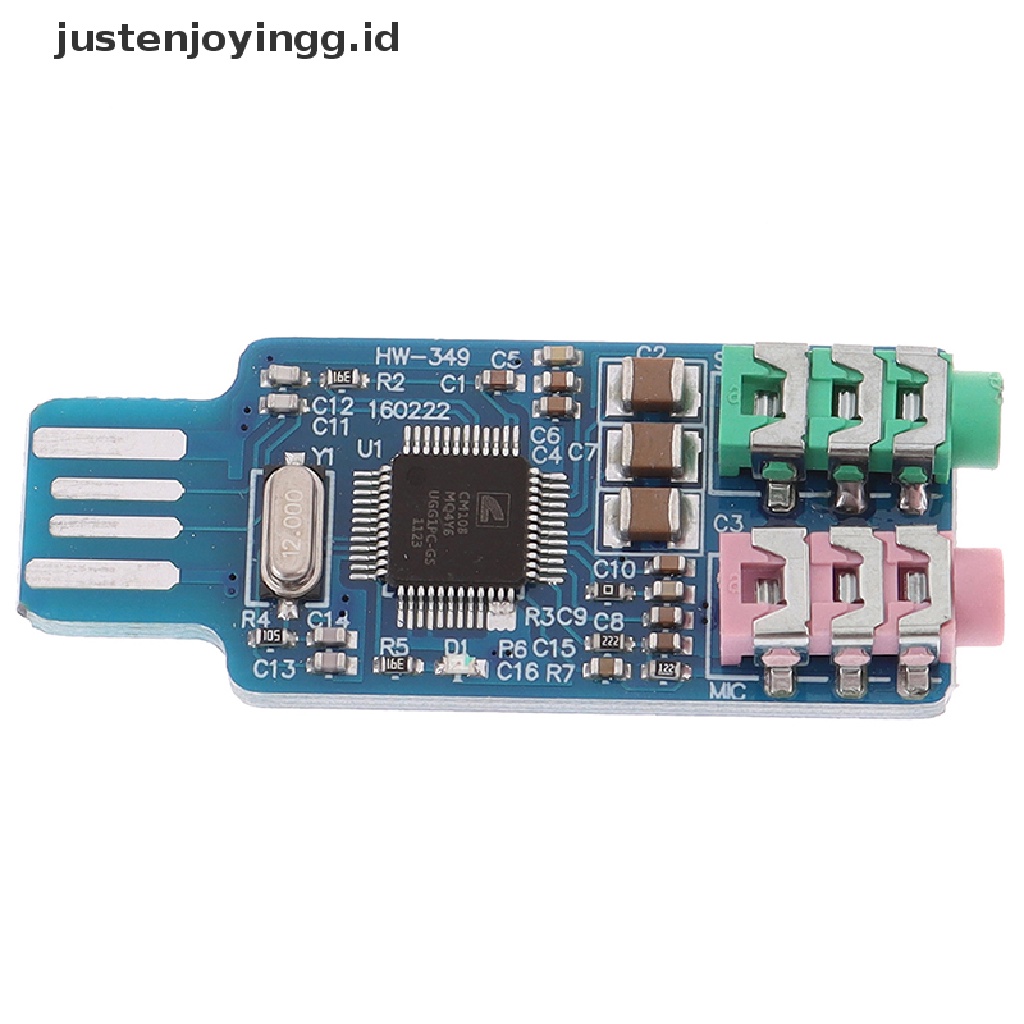 (Justenjoyingg.Id) Cm108 Sound Card Eksternal Usb Untuk Laptop