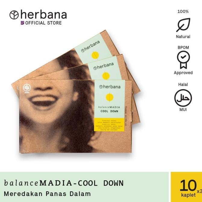 

BISA COD Herbana Balance Madia Cool Down - 10 Kaplet (Bundling 3pc) /OBAT HERBAL ASAM URAT/OBAT HERBAL PELANGSING/OBAT HERBAL KOLESTEROL/OBAT HERBAL DIABETES