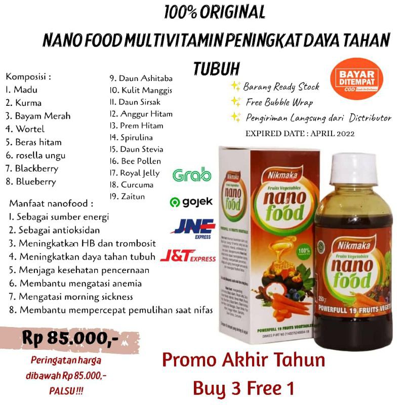 Madu Murni Asli | Nano food | Multivitamin (100% original)