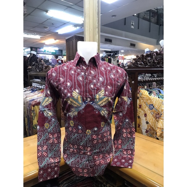 Kemeja batik cap kombinasi tulis bahan doby