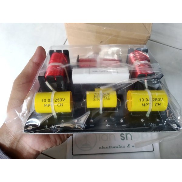 Crossover Pasif 3 Way Double Mid High Audio Seven PA 2215