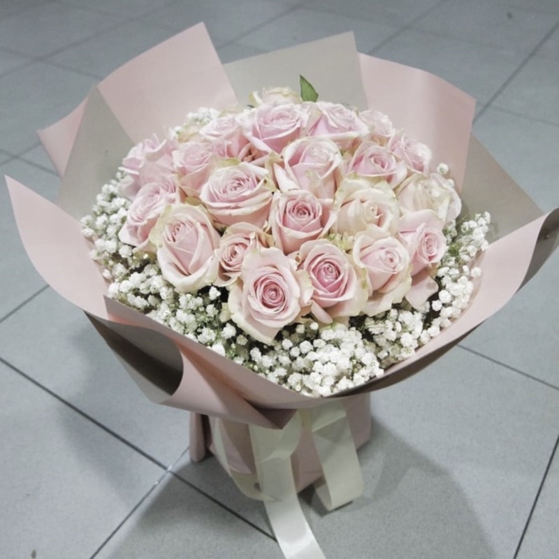 Roses Bouquet / Hand Bouquet Bunga Mawar 20 Tangkai Asli Fresh Flower