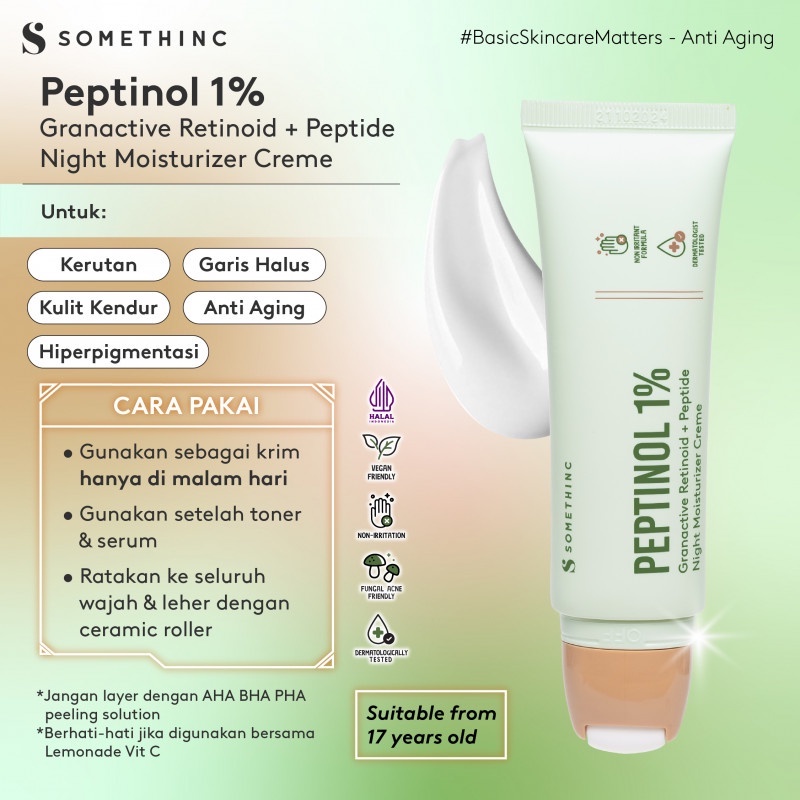Somethinc Peptinol 1% Granactive Retinoid + Peptide Night Moisturizer Creme