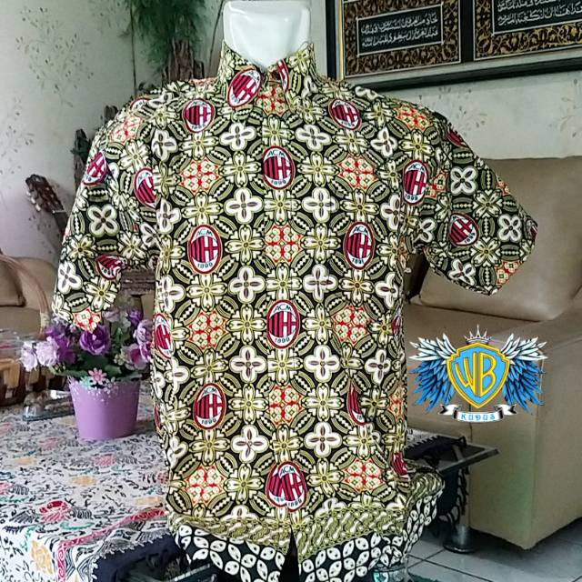 Kemeja Batik Bola Anak AC Milan