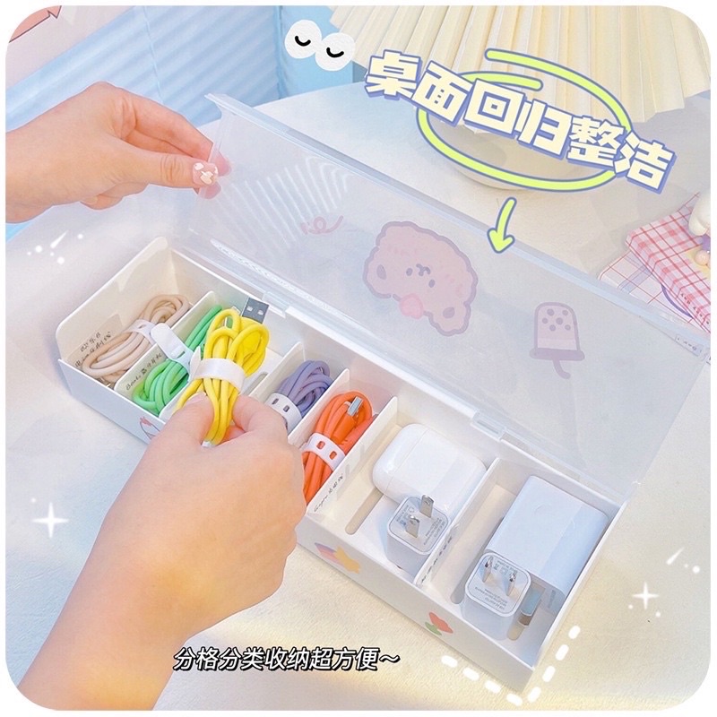 cable organizer cute storage box tempat penyimpanan serbaguna