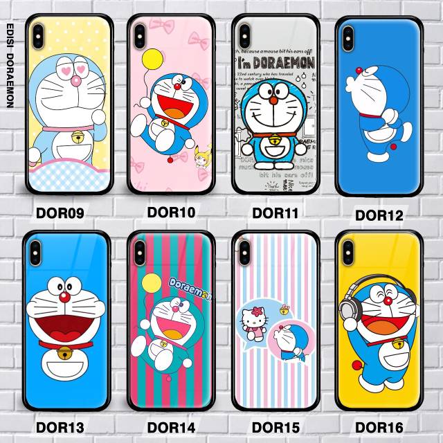 CUSTOM CASE PREMIUM DORAEMON REDMI 5 PLUS/REDMI NOTE 5/REDMI NOTE 5 PRO/REDMI NOTE 5A GLASS CASE