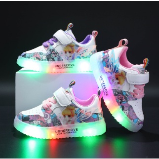 Sepatu Anak led sneaker perempuan FLY lampu nyala 5550