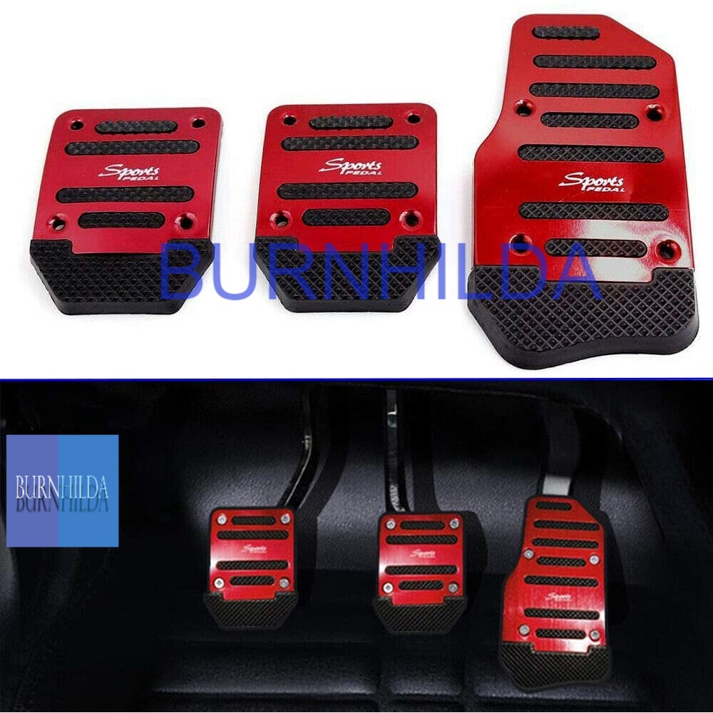 Cover Aluminium Pedal Gas Mobil | Universal Car Vehicle Non-slip Alloy Pad Pedal Aluminium Foot Treadle Cover Non-Slip Automatic Car Vehicle Auto Brake Gas Pedals Cover Set accesoris mobil motor burnhilda