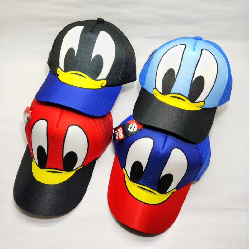 Topi anak motif Donal bebek Topi anak karakter Donal duck topi kartun