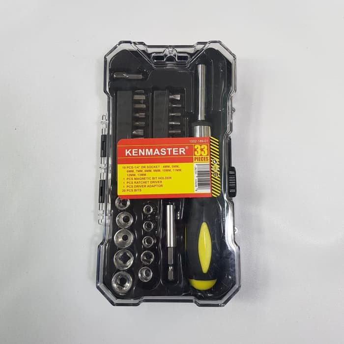 Kenmaster Kunci Sok 33 Pcs - Socket Wrench Set 33pcs