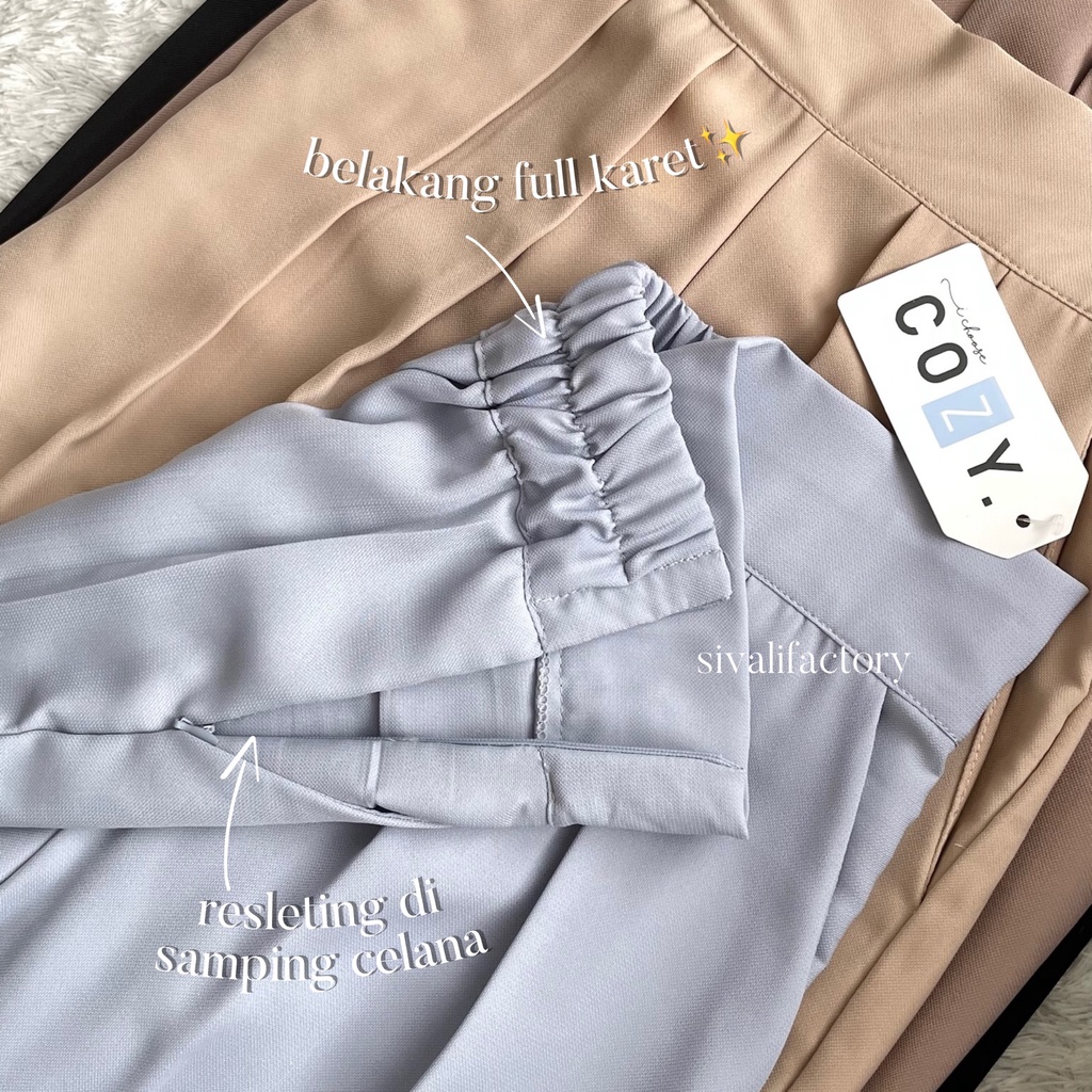 SIVALI Gemma Pants - Celana Kantor Anti Kusut - Celana Kerja Wanita Office Pencil Pants