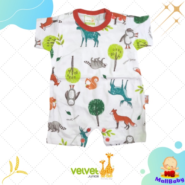 Velvet Junior Jumper Baju Kodok Segiempat Romper Premium Madagascar Series