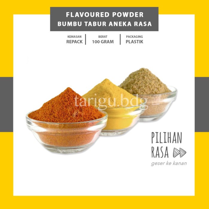 

TERBARU BUMBU TABUR ANEKA RASA 100GR - BUBUK TABUR GURIH - BUMBU KENTANG CIMOL - ASIN GURIH