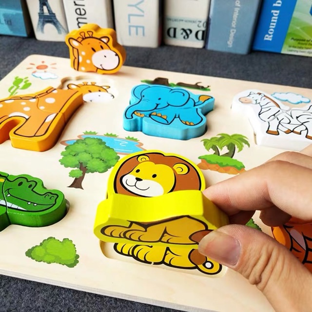 Chunky puzzle puzzle anak  mainan  edukasi  puzzle kayu 