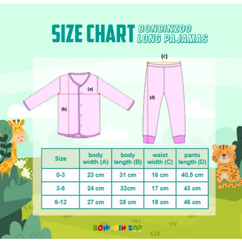 Pointelle Bonbinzoo Setelan Panjang Polos Warna Lembut Boy Girl Pastel Bayi dan Anak SNI 0-3 / 3-6 / 6-12m CBKS