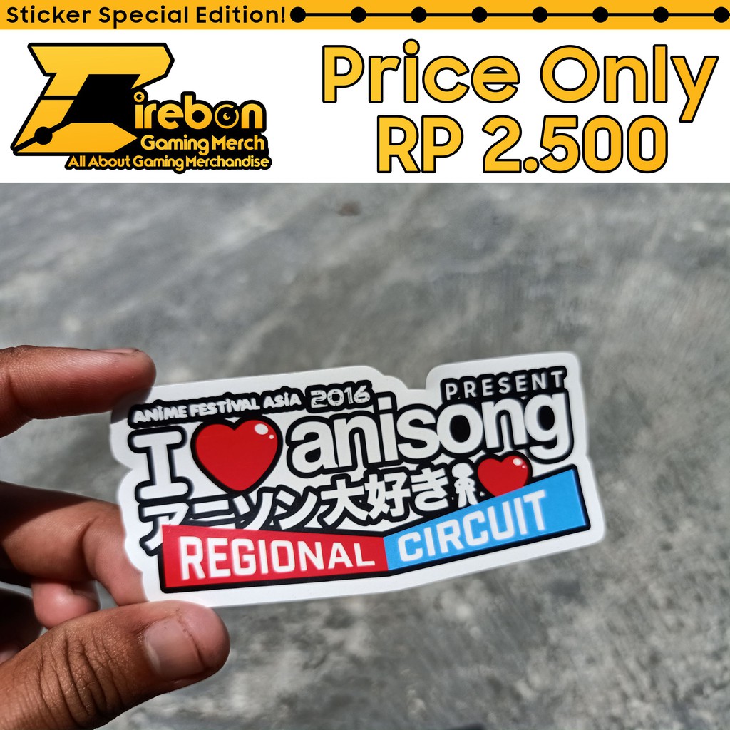 

Sticker Stiker Afa Anime Festival Asia I Love Anisong