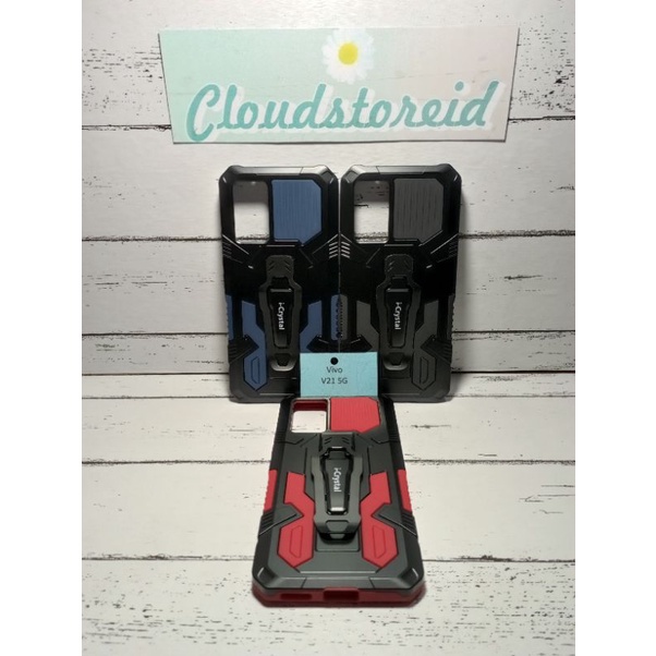 [CSI] Vivo V21 5G Hardcase i-Crystal Case Robot Standing