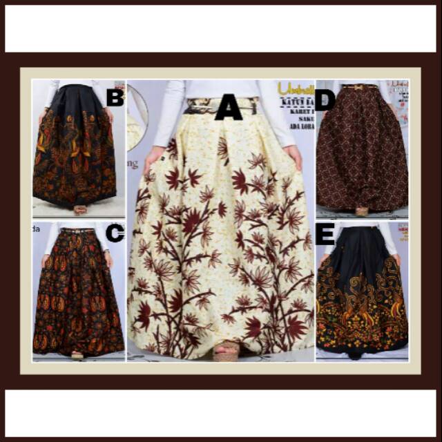 UMBRELLA SKIRT SOGAN SANTOSA BATIK JARIK ROK KLOK PANJANG PLUI