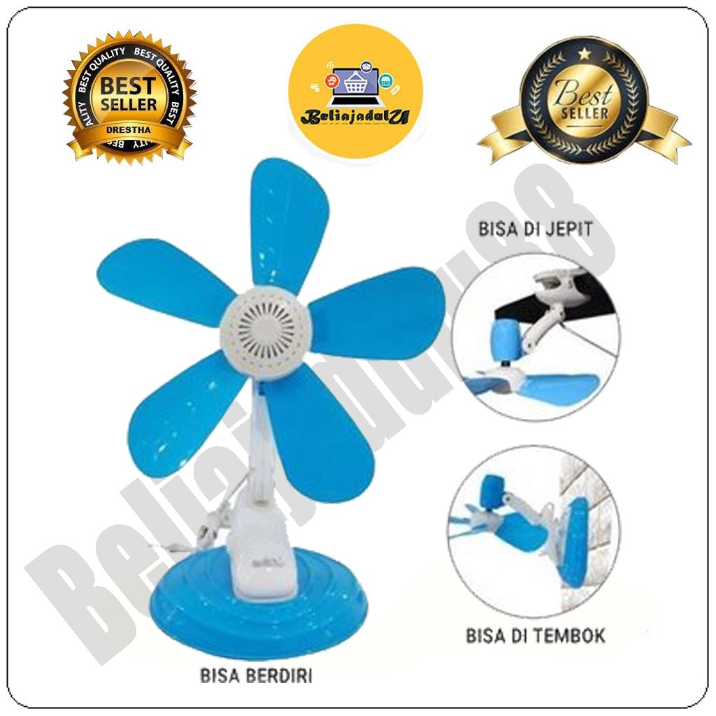 Beliajadulu88 Kipas Angin Listrik Jepit Clip Fan 3 in1 5 Baling-baling 20 Watt / 30watt