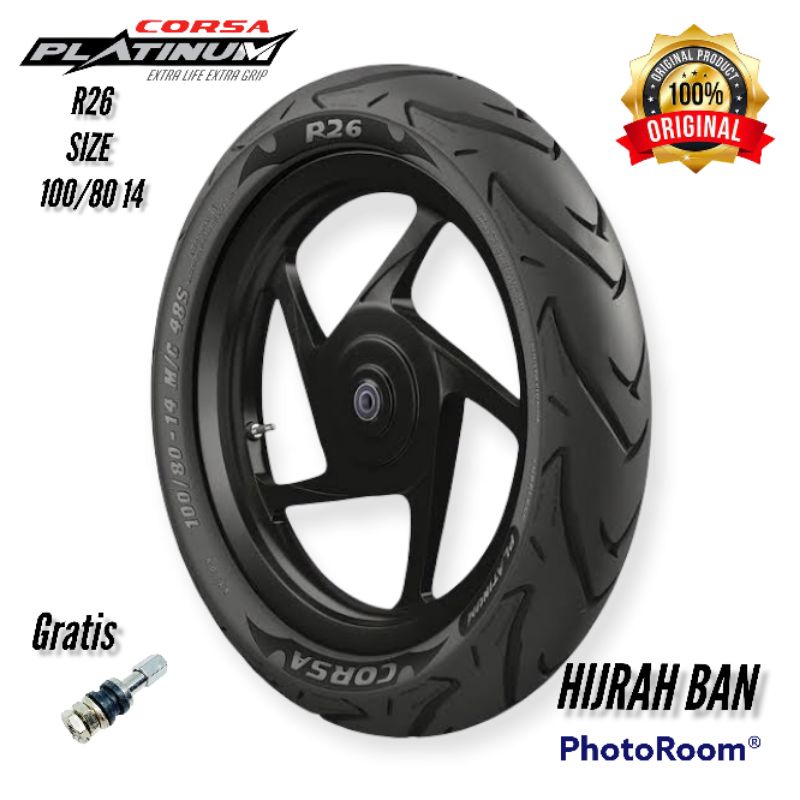 Ban tubles corsa platinum R26 100/80 14,CORSA R26 100/80 14.