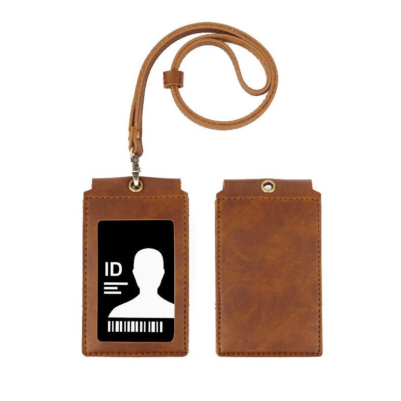

COD Nam Tag Card Holder Front Kulit Id Card Holder Gantungan Kartu Nama Multifungsi Quick Kalung Kantor Pria Wanita (ART. Z8688)