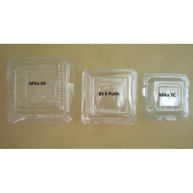 Mika Kue U002F Mika Plastik Kue Persegi Bx 6A 8X8Cm (100Pcs)