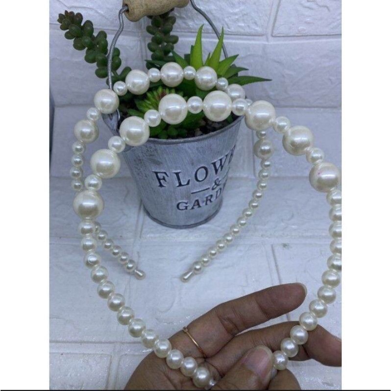 Bando Rambut Mutiara / Bando Mutiara Korea / Bando Pearl