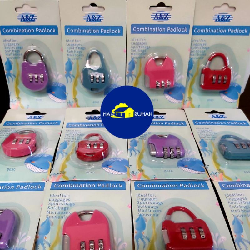 Gembok Pin Angka Kecil Koper Pin Password Angka Nomer (25mm) A&amp;Z / Japan Technology