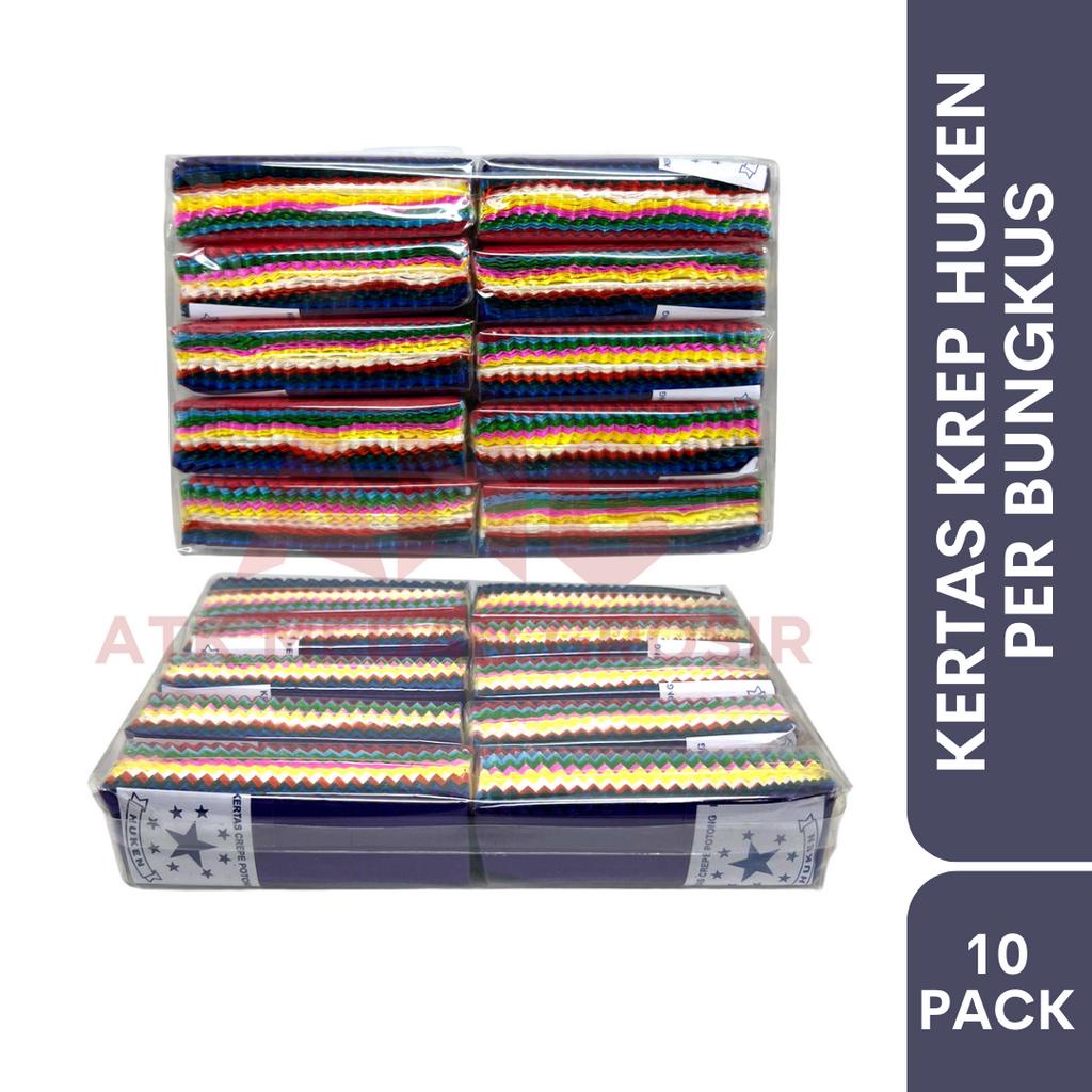 

KERTAS KREP / BABAT POTONG HUKEN WARNA CERAH ISI 10 BUNGKUS KECIL