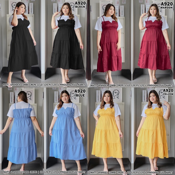 UNION11 - DRESS JUMBO BIGSIZE XXXL WANITA / MAXI JUMBO WANITA / DRESS WANITA TERBARU / DRESS JUMBO WANITA BB 80KG / DRESS JUMBO LD 120