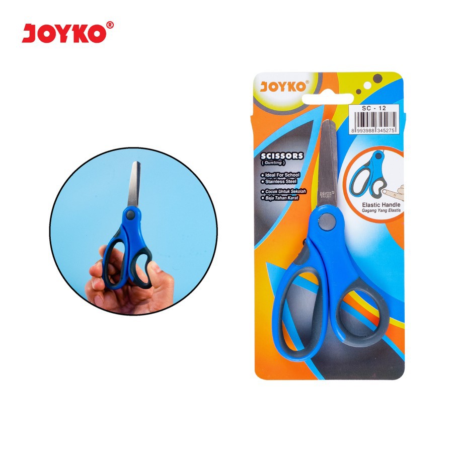 

Scissors Gunting Joyko SC-12 / Gunting Kecil / Gunting kertas / Gunting joyko Gagang Elastis