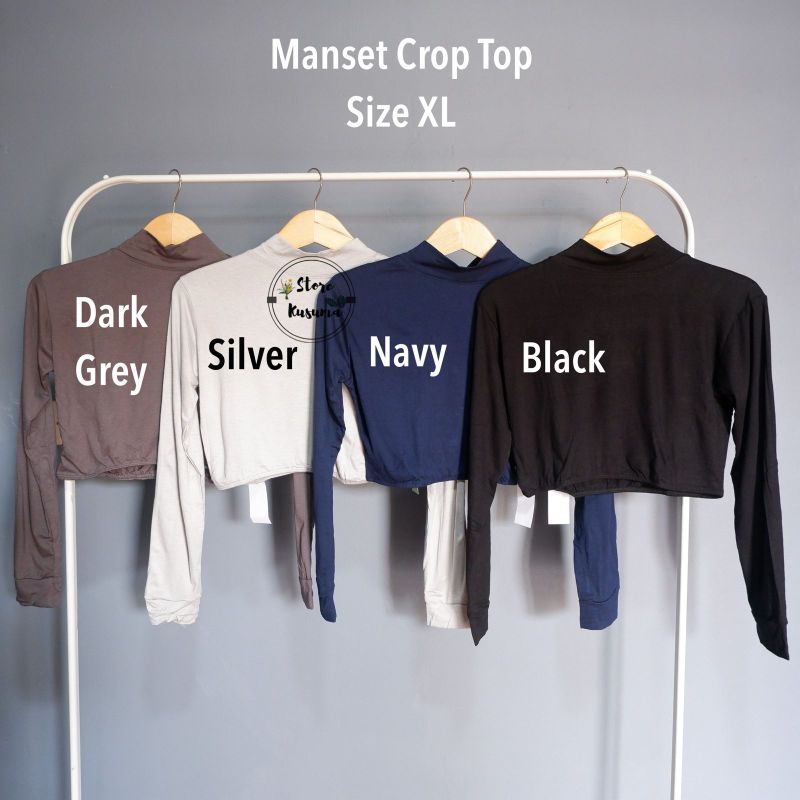 Manset Kaos Crop Top Bahan Rayon Ukuran XL