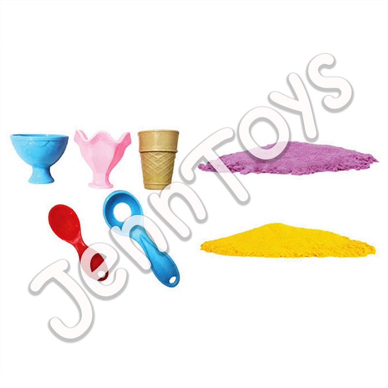 JennToys - Mainan Anak Edukasi - Mainan Pasir Sintetis Magic Sand - Ice Cream Cone