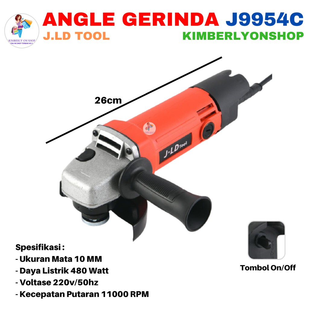 Kimberlyonshop Mesin Gerinda Angle Grinder J 9954 C JLD Tools