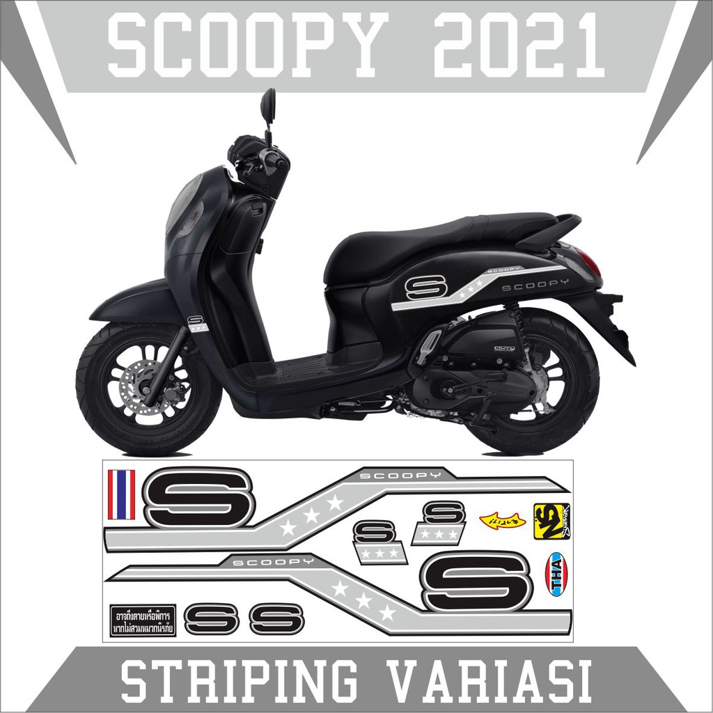 STRIPING VARIASI SCOOPY SIMPLE 2021 THAI ABU - SAHILA STICKER
