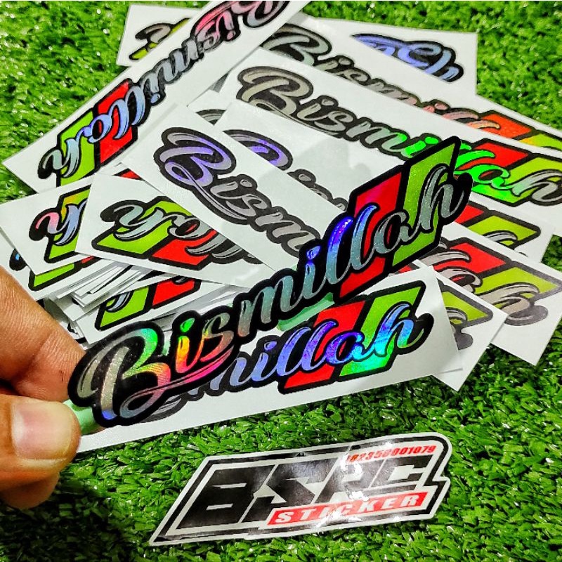 sticker bismillah hologram viral