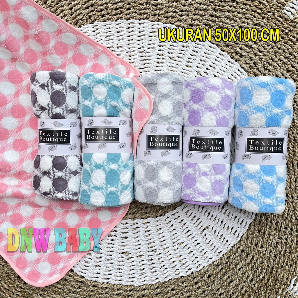 Handuk Bayi Motif Polkadot Baru Lahir Handuk Bayi Handuk Anak Handuk Mandi Kain Lap Bayi Handuk Import Bayi DNW BABY