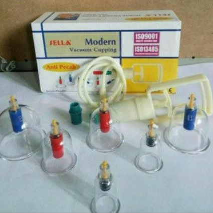 alat bekam / bekam / merk sella isi 6 pcs / vacuum cupping 6 pcs / vacuum cuping