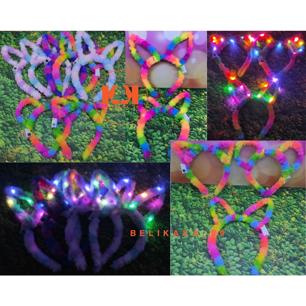 BANDO KELINCI BULU LED IMPORT PILIH WARNA / BANDO BUNNY BULU LED / BANDO BULU LED NYALA / BANDO KELINCI LED / BONDU KELINCI LED / BONDU KUPING KELINCI / BONDU TELINGA KELINCI / BONDU BUNNY / BANDO KUPING KELINCI / BANDO TELINGA KELINCI  / BONDU BULU