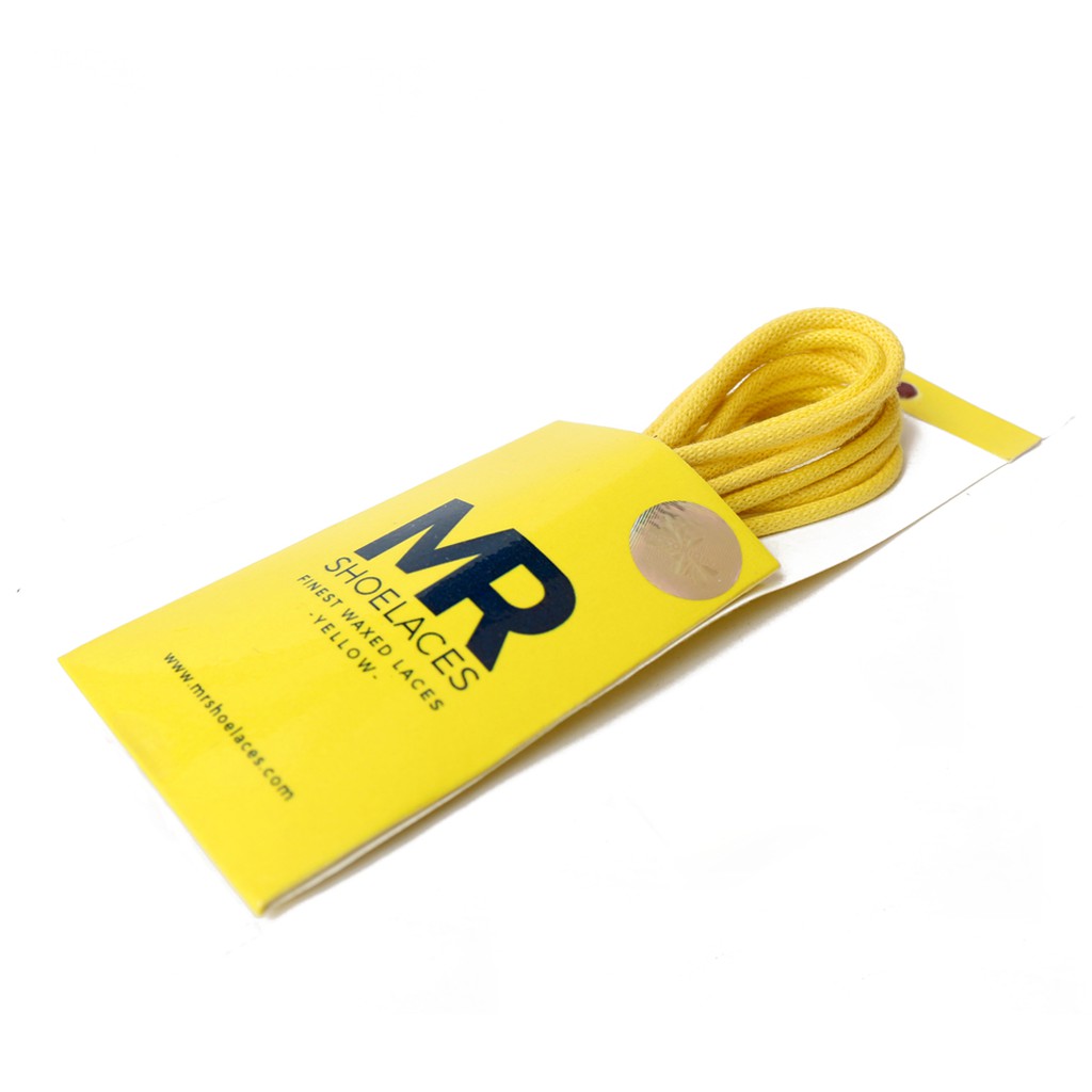 MR Shoelaces RD20 Yellow (Kuning)Tali Sepatu Lilin 2-3mm Bulat Round 50cm 60cm 70cm 80cm 90cm 100cm 120cm 150cm (Waxed Laces) - Premium Shoelace