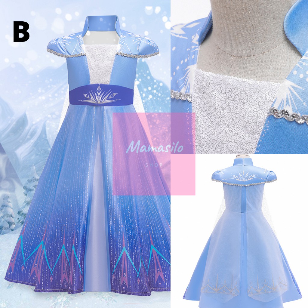 [MAMASILO] Baju Frozen anak perempuan KOSTUM FROZEN ELSA 2 Kostum Elsa Frozen 2