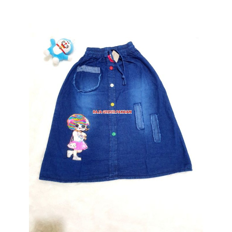 Rok Jeans Anak LED Umur 1-12 Thn/Lampu LED Bisa Menyala/Jeans Premium