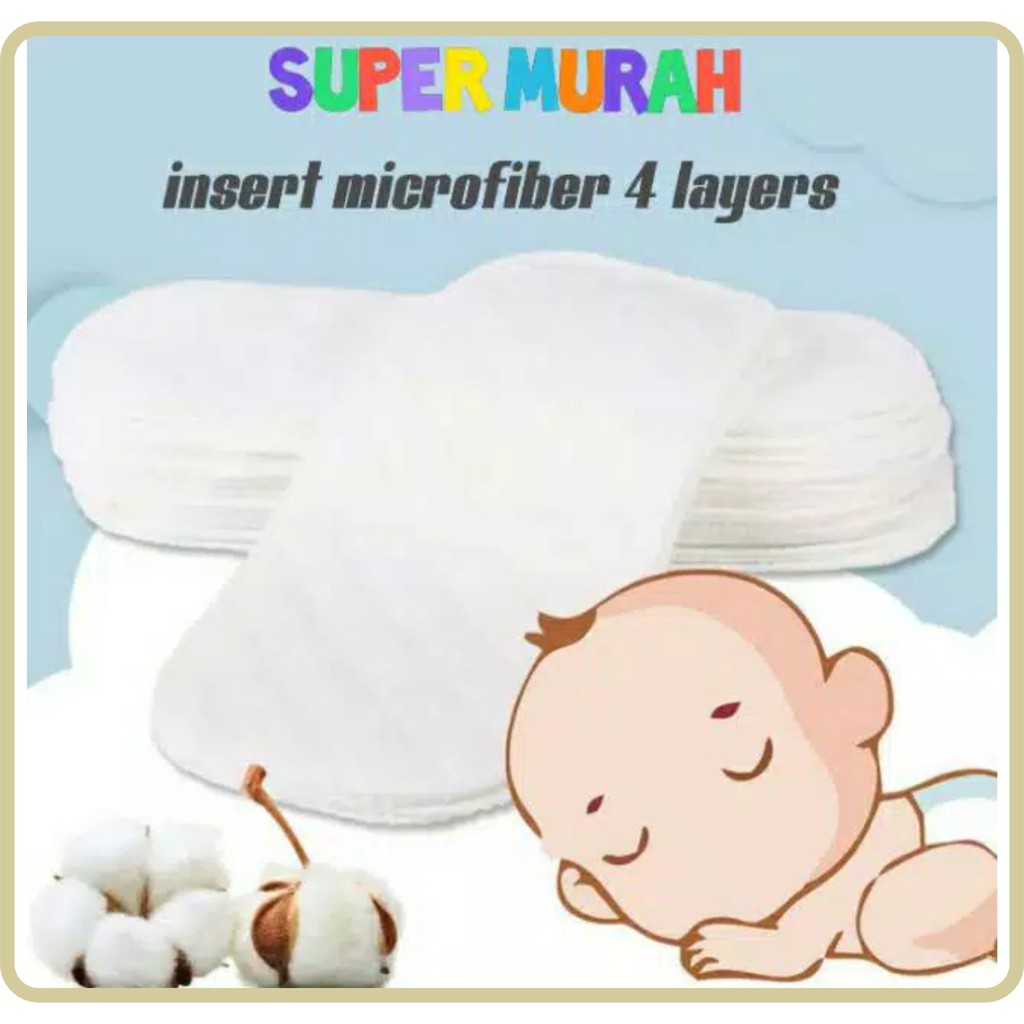 Insert Clodi 4 Layer / 4 Lapis Bahan Full Microfiber