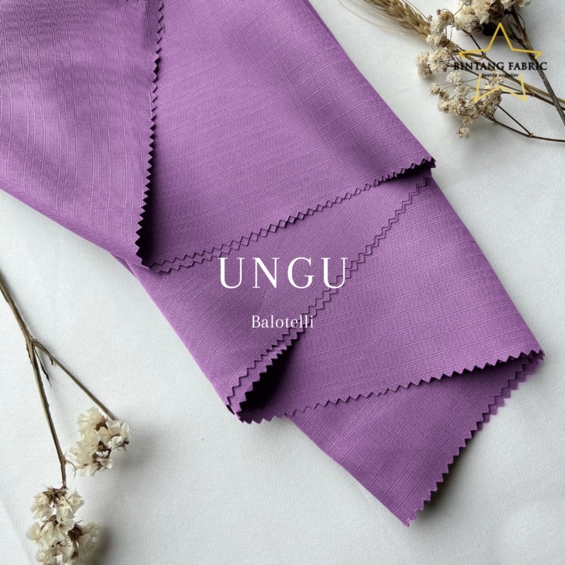 Bahan Bintang Fabric Kain Baloteli Polosan 1 meter-Ungu