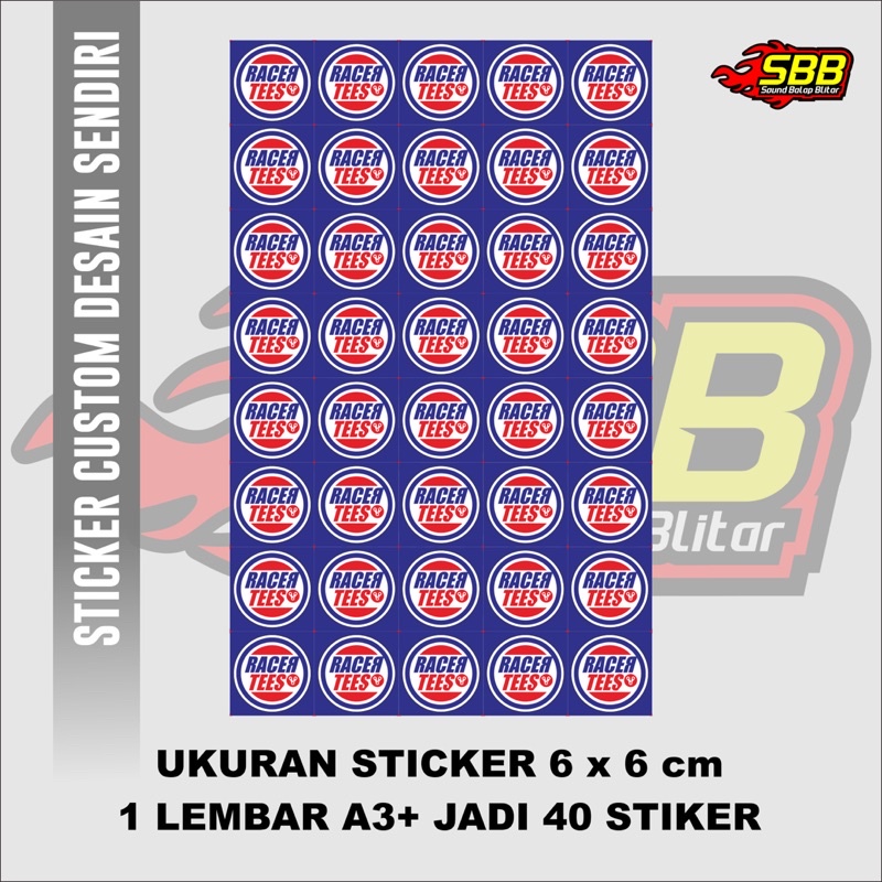 CETAK STICKER DESAIN SENDIRI - Bahan Vynil Laminasi Anti Air