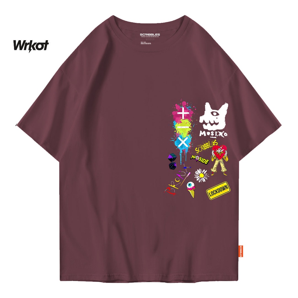 Workout Stretwear x Scribbles Kaos Oversize Original Workout Mostro