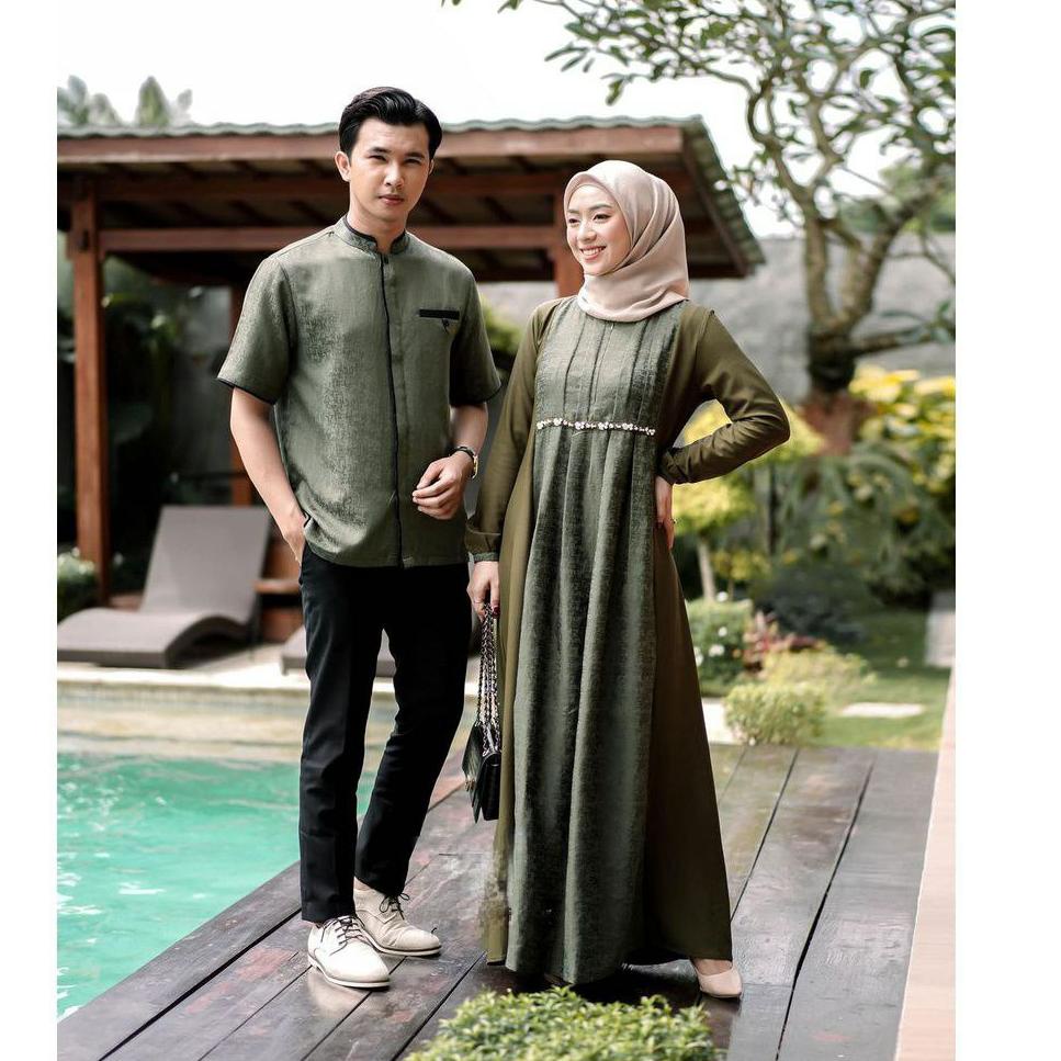 Harga Murah.. BATIK NAFASTORE SARIMBIT BAJU COUPLE GAMIS ZIYA BUSI GAMIS COUPLE LEBARAN GAMIS SYARI 